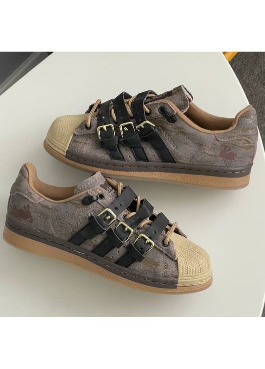 Кросівки жіночі Adidas Superstar Rabbit Hole Brown Black | Адідас Суперстар Кроляча нора коричневі No Brand коричневі демісезони (360535103)