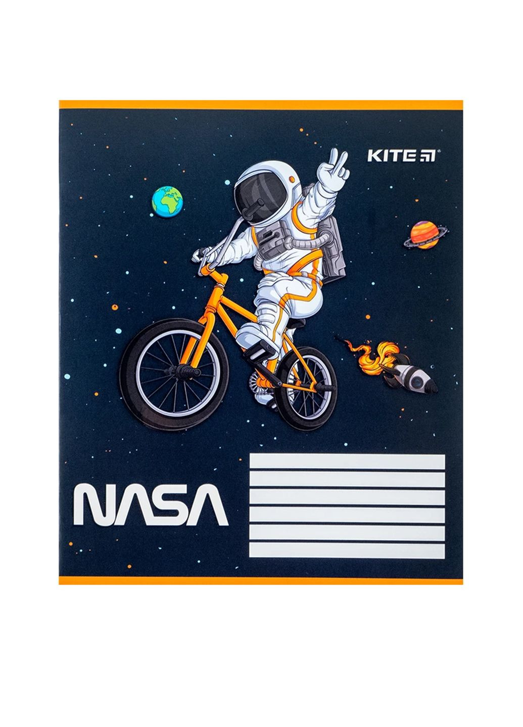 Зошит шкільний в косу лінію на 12 аркушів - NASA колір різнокольоровий CB-00256765 Kite (319122328)