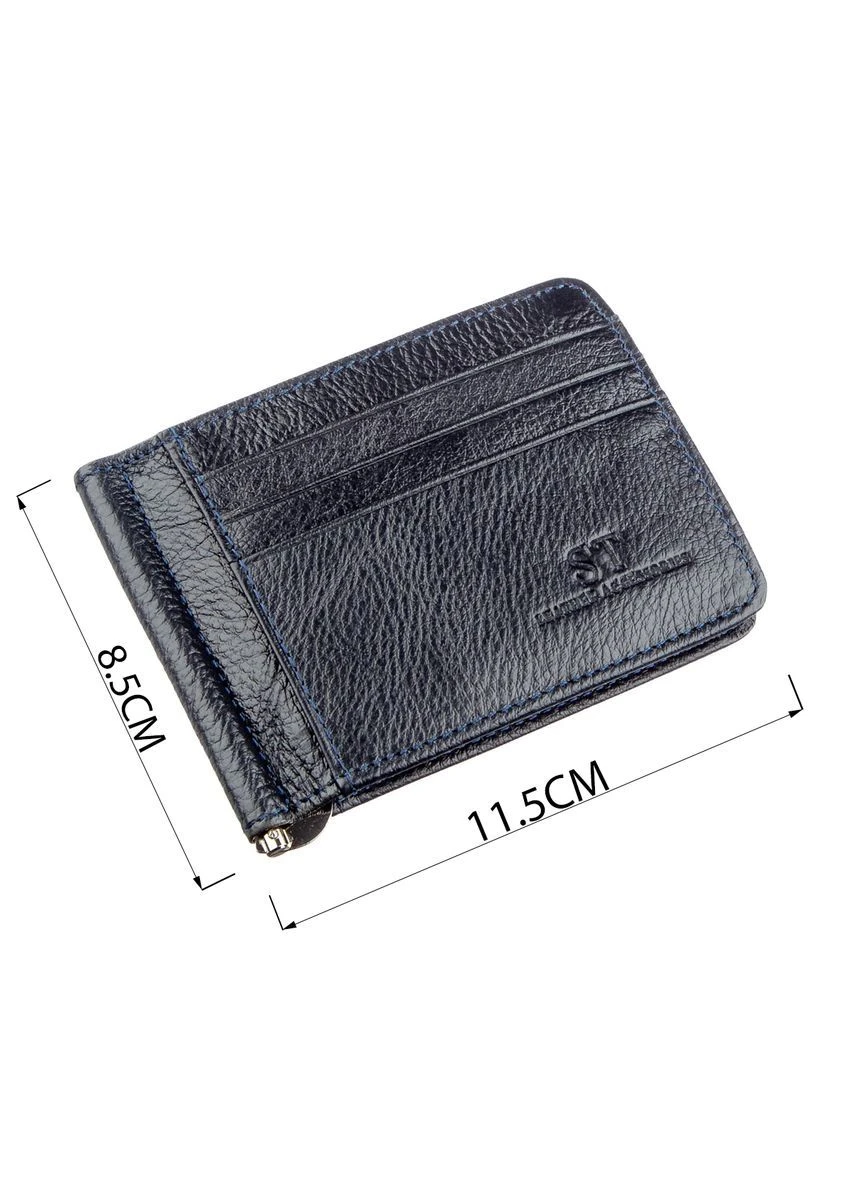 Шкіряний Затискач для чоловіків ST Leather Синій Верховинка 18942 (398255607)