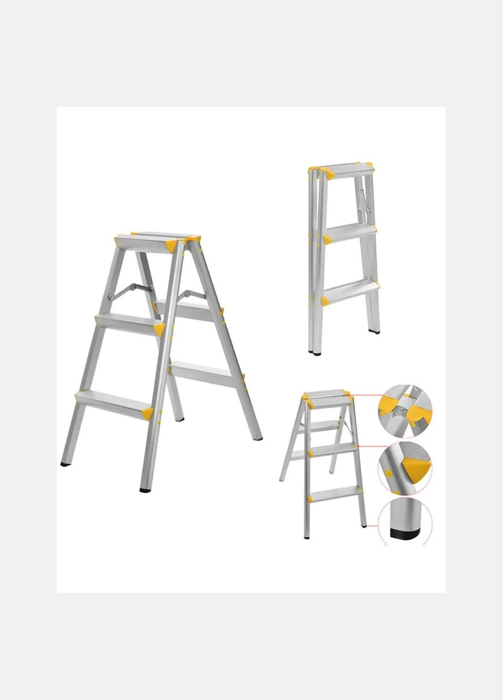 Лестница-стремянка алюминиевая 6х6 ступени (двусторонняя) ZHENG'S WAY (322843401)