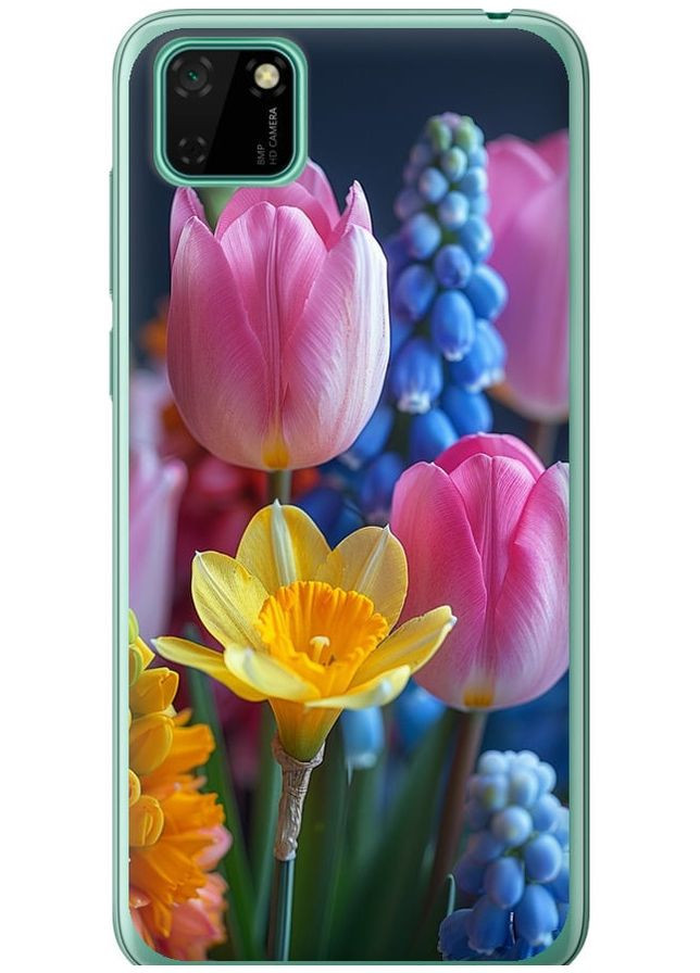 Силиконовый чехол 'Весенние цветы' для Endorphone huawei y5p (285793207)