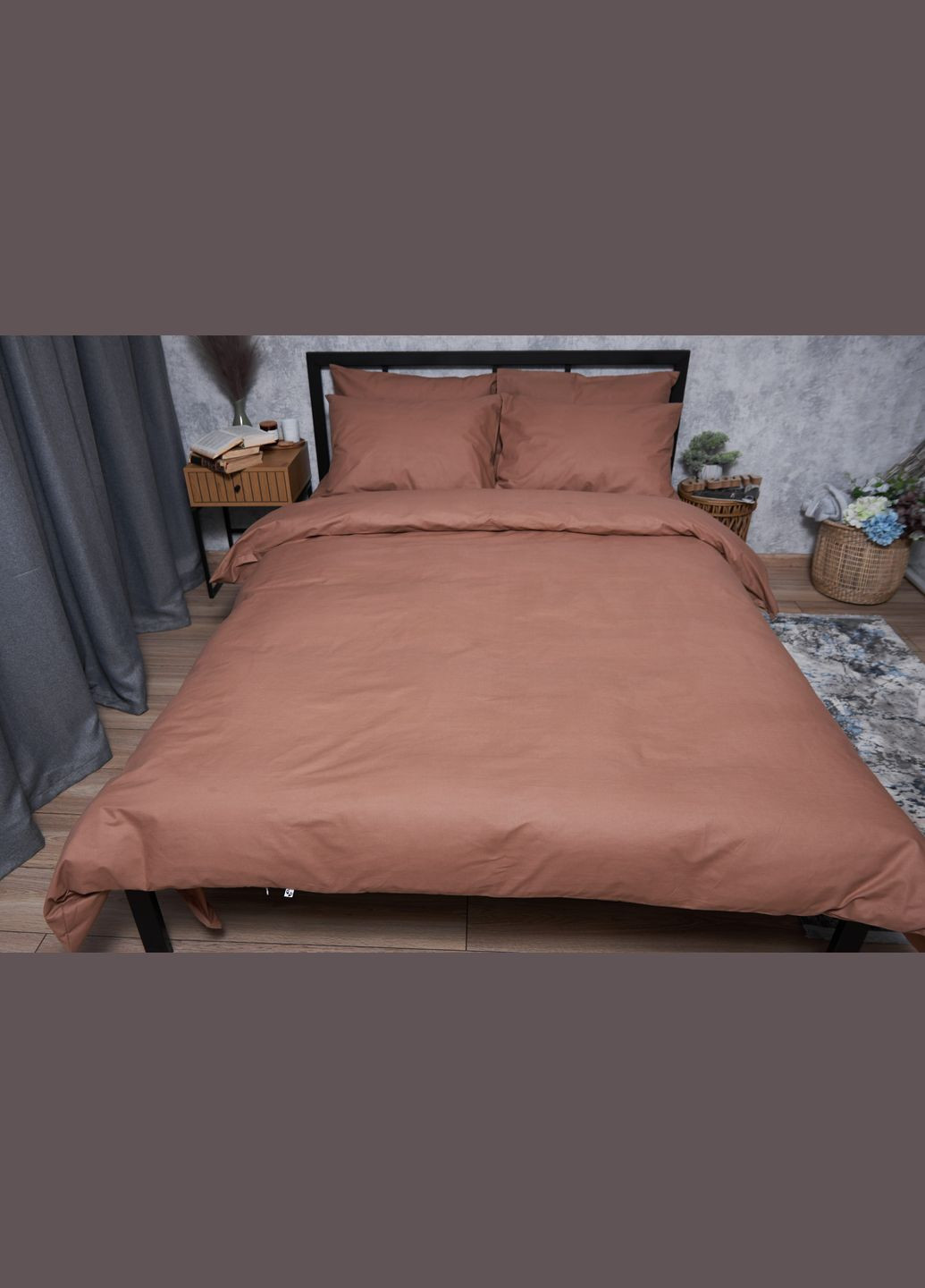 Комплект постільної білизни Бязь Gold Люкс «» Полуторний 143х210 наволочки 4х50х70 (MS-820004533) Moon&Star Light Brown (302973948)