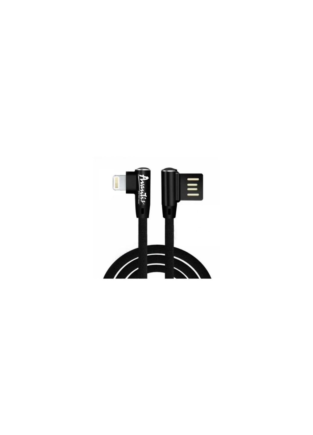 Кабель кутовий AC47t L-Shape USB — Lightning чорний Avantis (293945197)