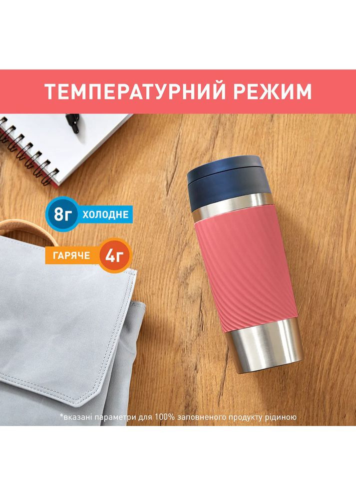 Термокружка Travel Mug Classic Twist 0.36л Розовый (N2024410) Tefal (306581049)