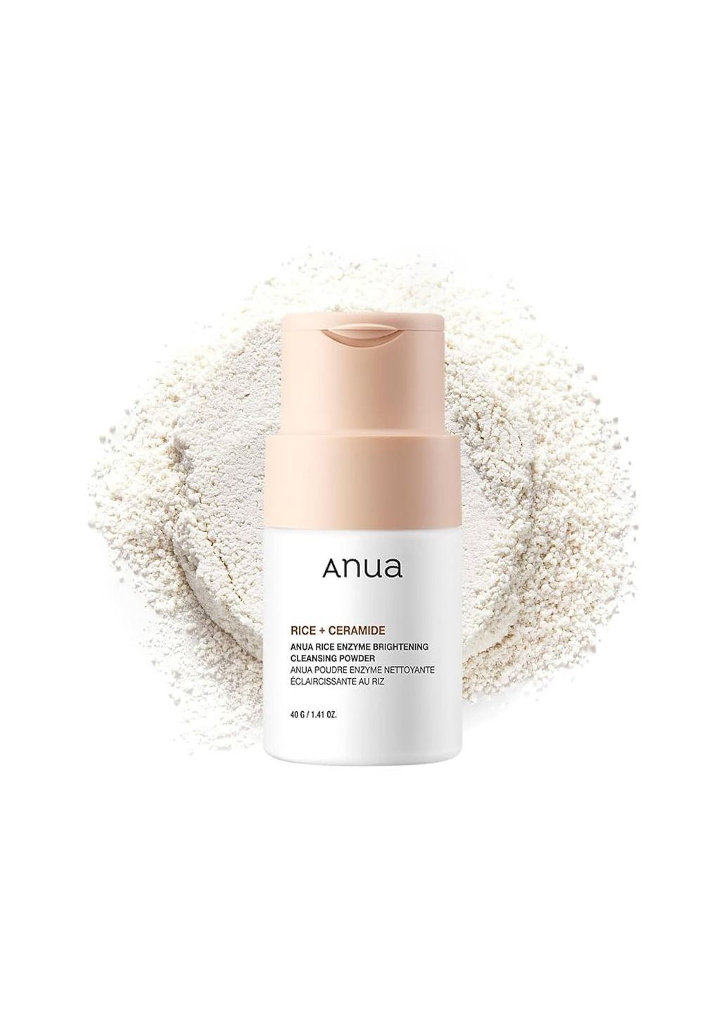 Ензимна пудра RICE ENZYME BRIGHTENING CLEANSING POWDER на основі рисового борошна, білка та папаїну, 40г Anua (301909505)