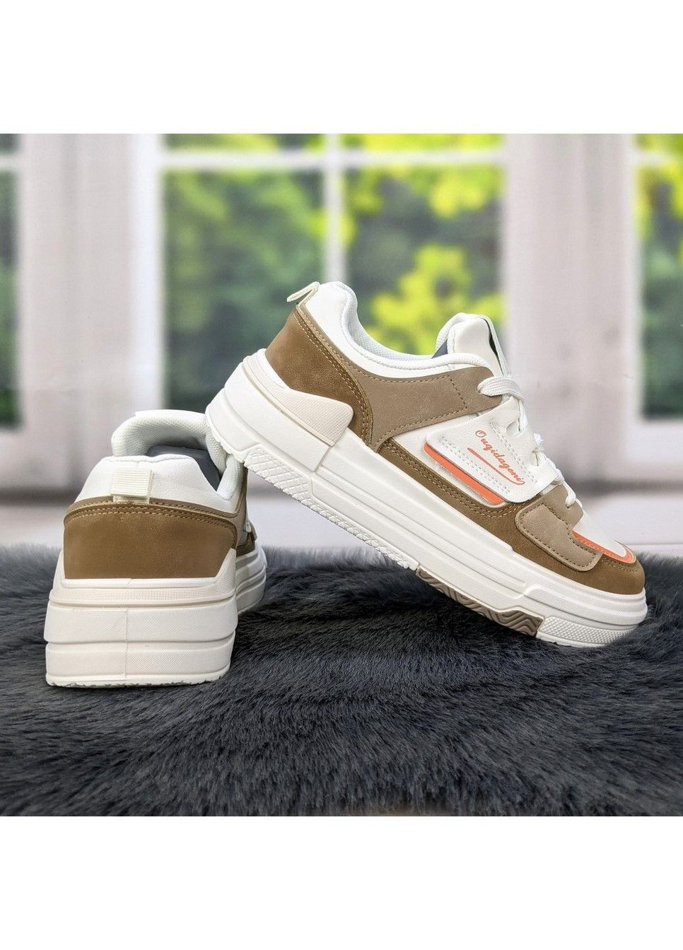 Кроссовки женские демисезонные эко-кожа Fashion бежевые демисезоны (299808492)