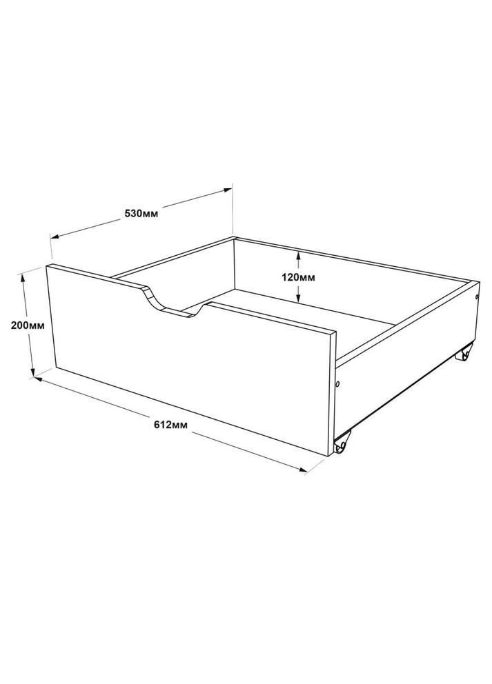 Выдвижные ящики 3 штуки для кровати Комфорт 3 61х55х21 см (EVR-5732) Еверест (322611708)