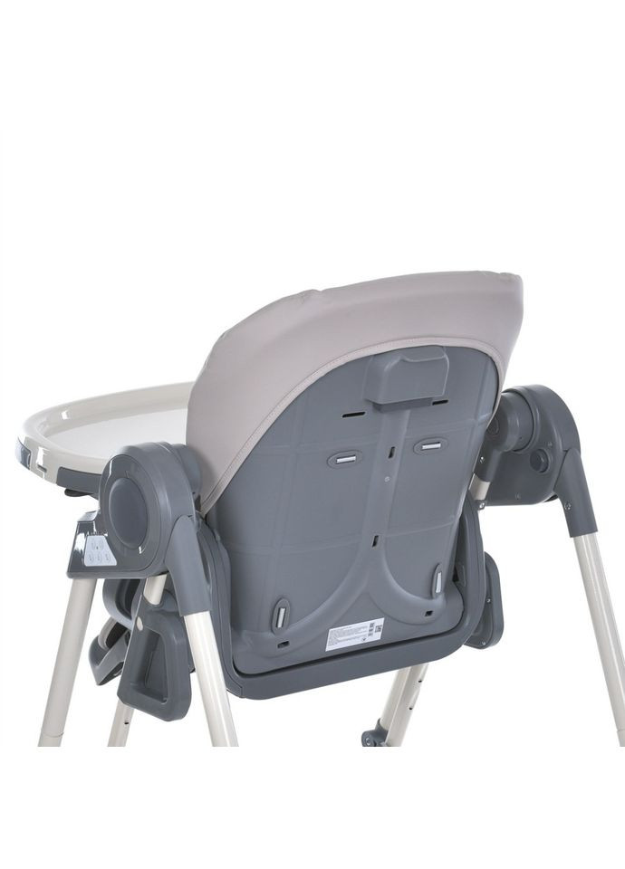 Стільчик-гойдалка для годування SWAN сірий для дітей від 6 місяців з музикою та Bluetooth управлінням El Camino (368758070)