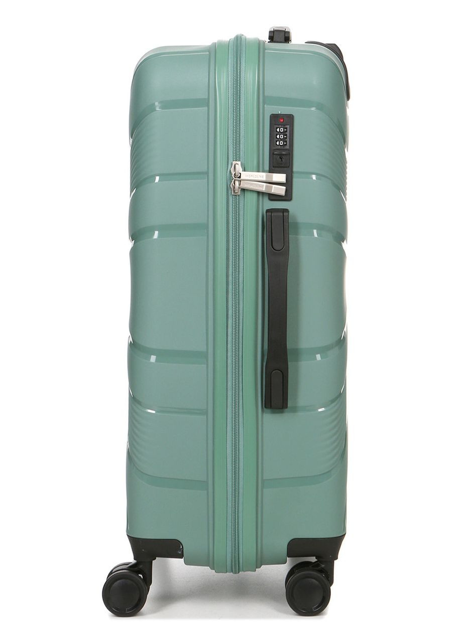 Чемодан средний М полипропилен зелёный 65х43х25/63л/3.1кг/Worldline288 WORLDLINE (324802034)