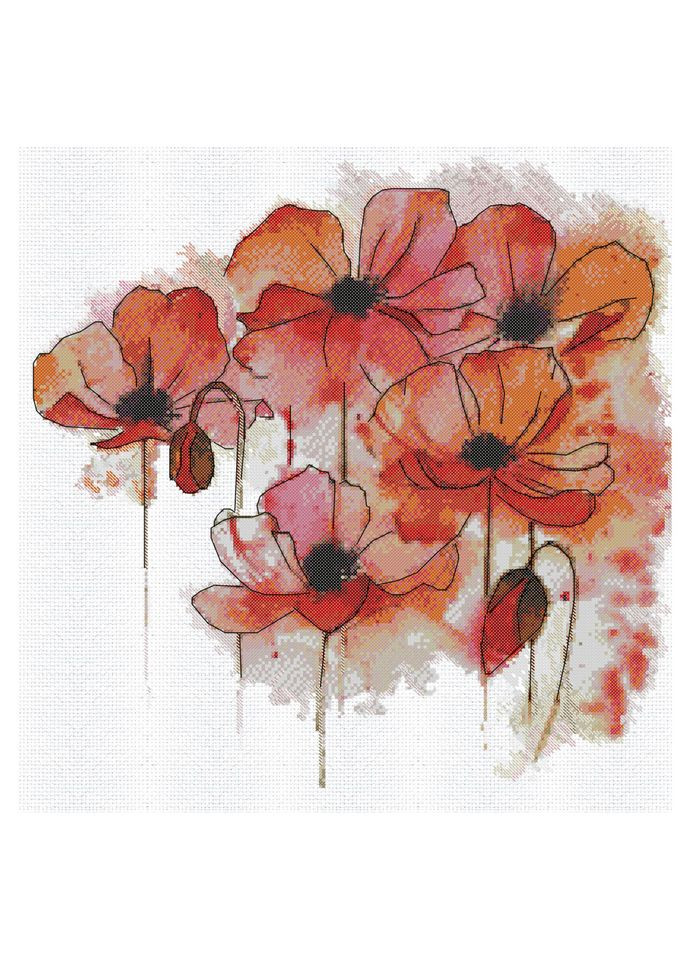 Набор для вышивки крестиком "Акварельная фантазия" AH-178 28х28 см Abris Art (305232678)