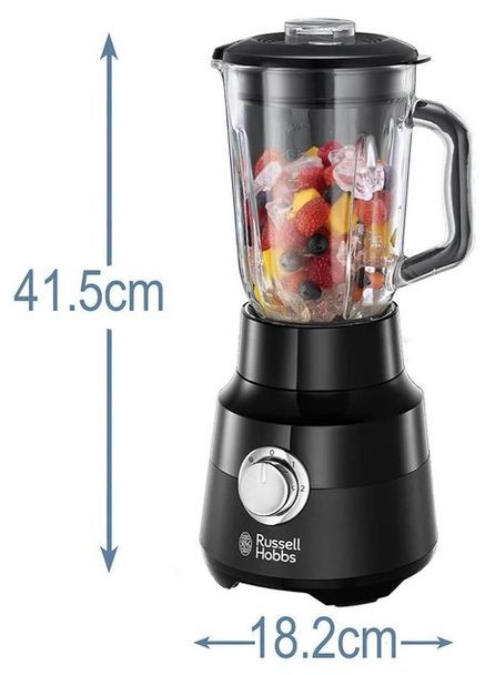 Стационарный блендер 24722-56 Matte Black, 650 Вт, 1500 мл, 20 000 об\мин, черный (24722-56) Russell Hobbs (337322095)