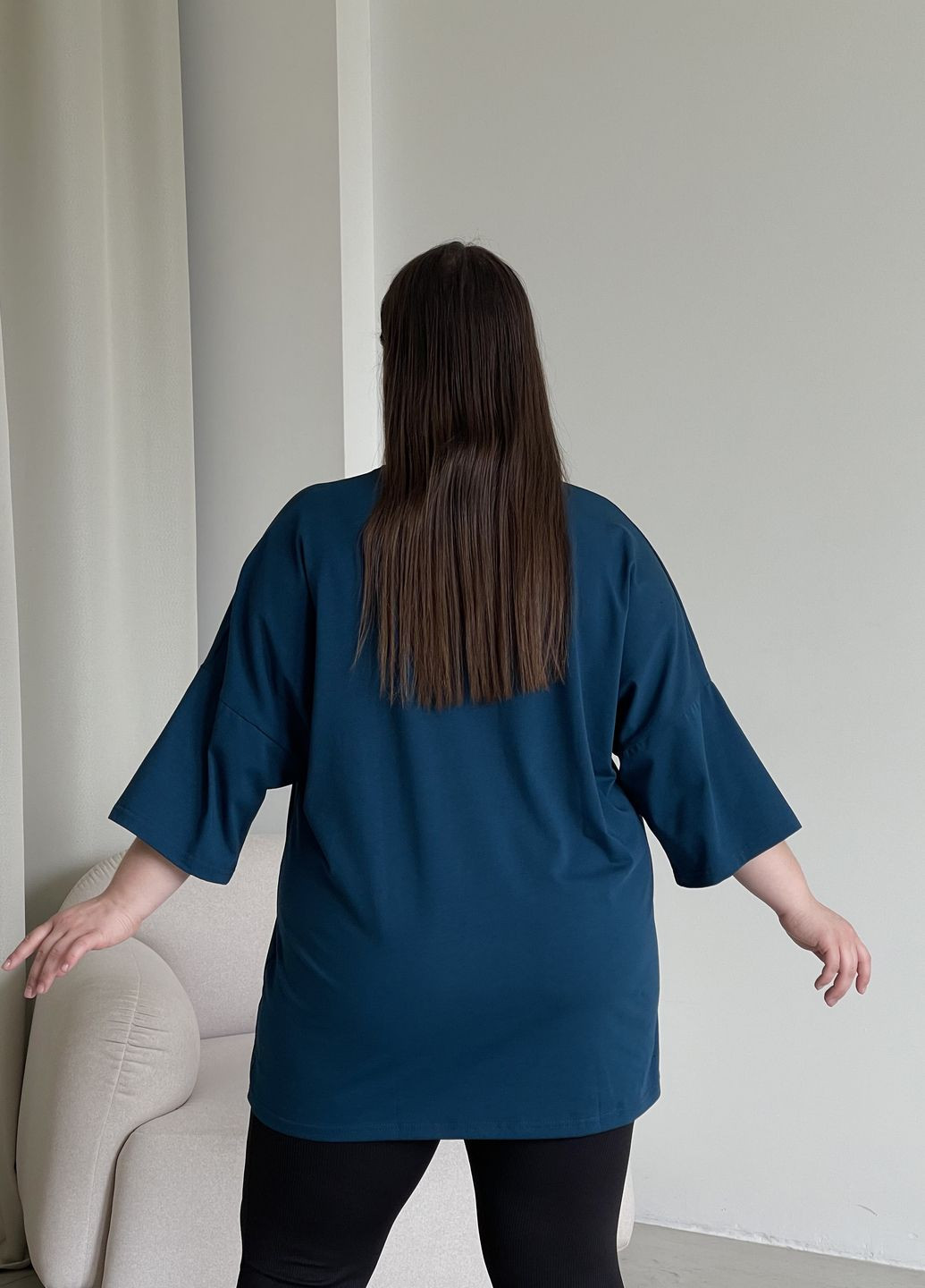 Футболка оверсайз жіноча чорна Монті 800001001 Merlini - (291120869)