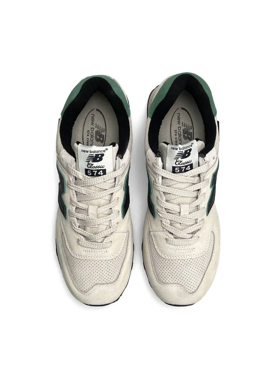 Світло-сірі Осінні кросівки чоловічі new balance No Brand 574 Light Grey Green
