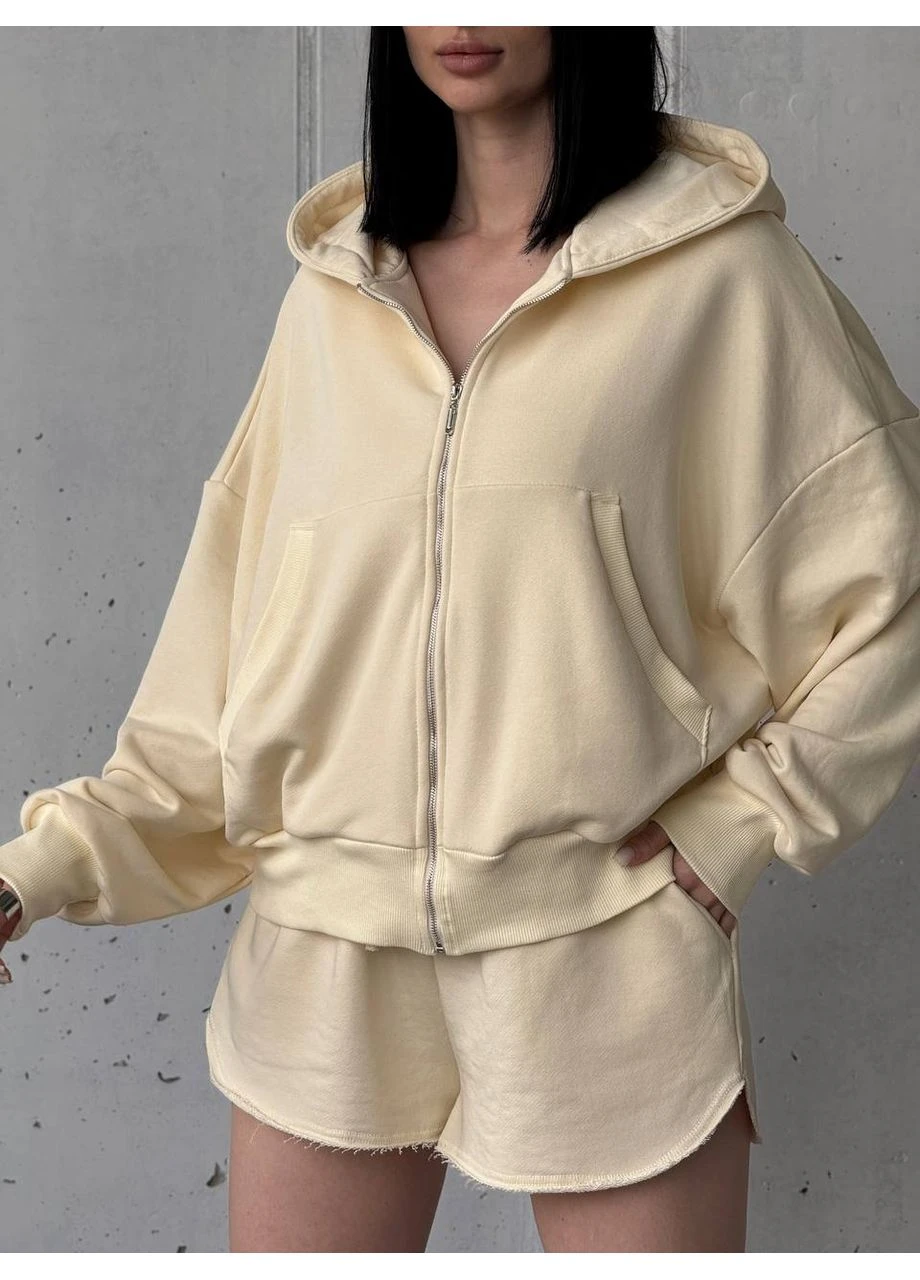 Спортивний костюм на літо, з шортами та худі мод РУС - 614 No Brand (389926402)
