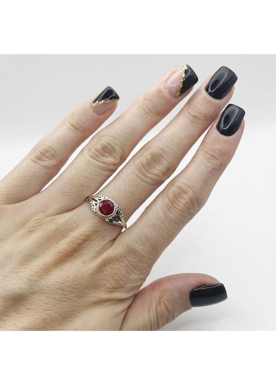 Каблучка срібна з сапфіром 18 1,93 г No Brand (370142504)