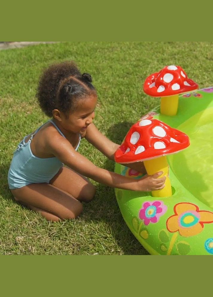 Надувной игровой центр 57154 «Мой сад», 290 х 180 х 104 см, с надувными игрушками, фонтаном и горкой Intex (297516857)