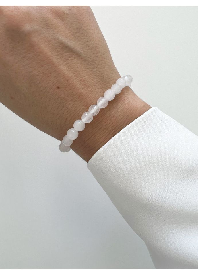 Тонкий браслет из нежно-розового кварца 4799 LeBijou (367579936)