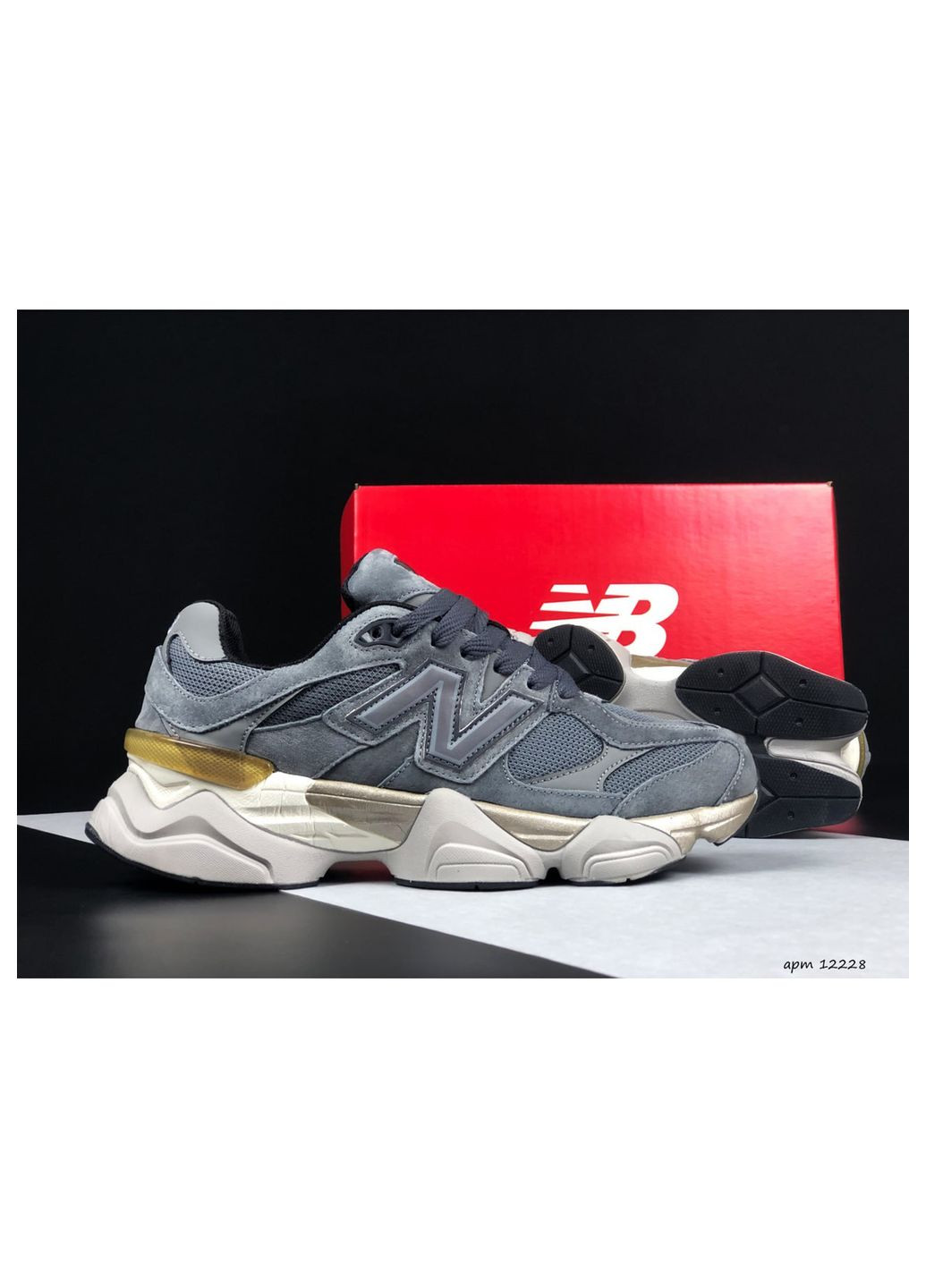 Сірі осінні кросівки жіночі, вьетнам New Balance 9060