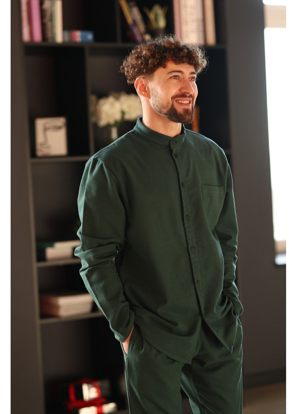 Пижама мужская фланель TOKYO SOFT зеленая Handy Wear (315705522)