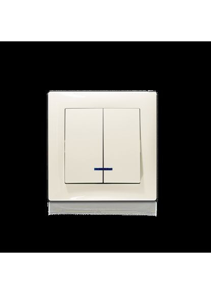 Выключатель двухклавишный с подсветкой Erste electric крем 9202-02N, C Triumph (334846263)