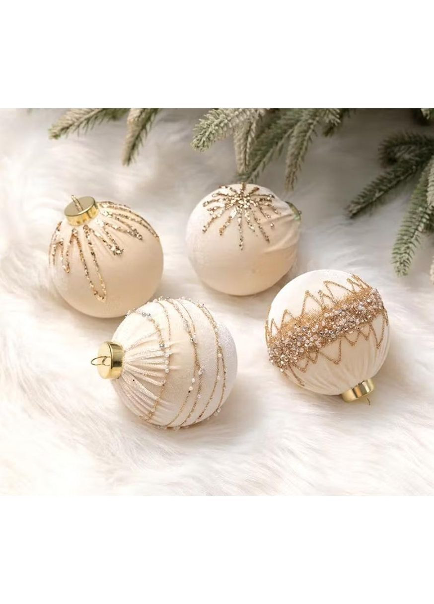 Набор бархатных рождественских шаров, украшения для елки и оконные подвески 12 шт No Brand (370161568)