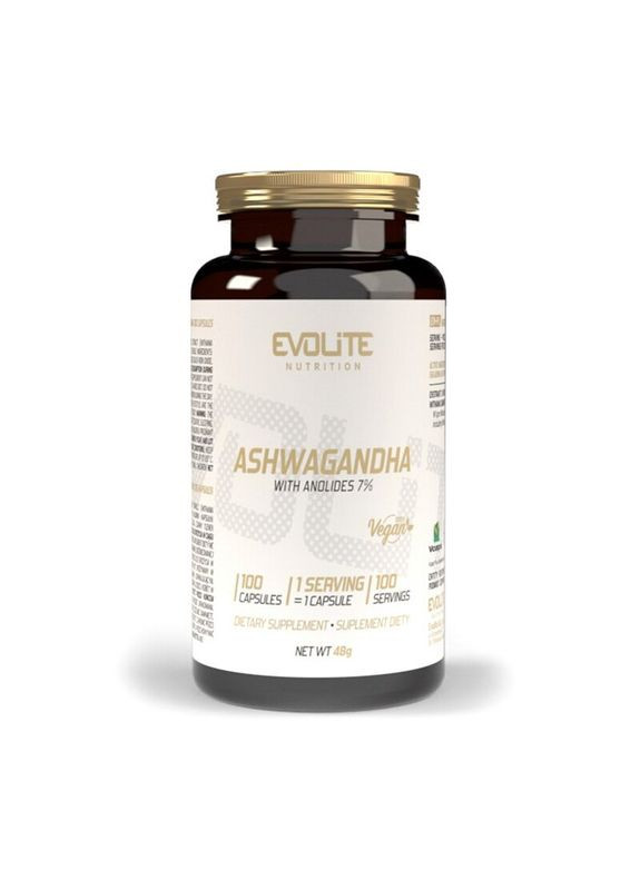Екстракт ашваганди Ashwagandha 375 mg, 100 вегакапсул Evolite Nutrition (324420837)