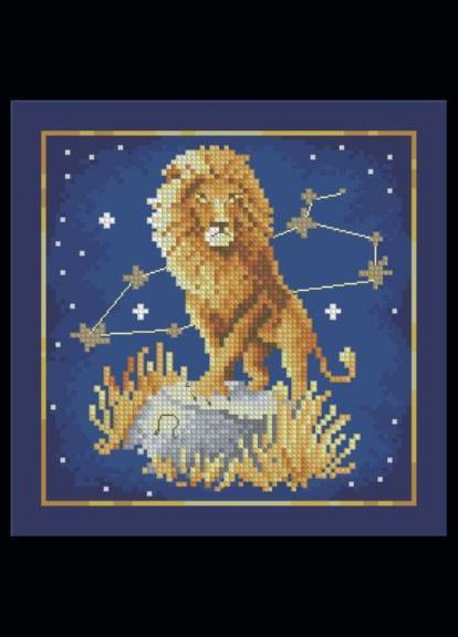 Набор для вышивки крестиком. Размер: 15*15 см. Лев Лоскуток (315362320)