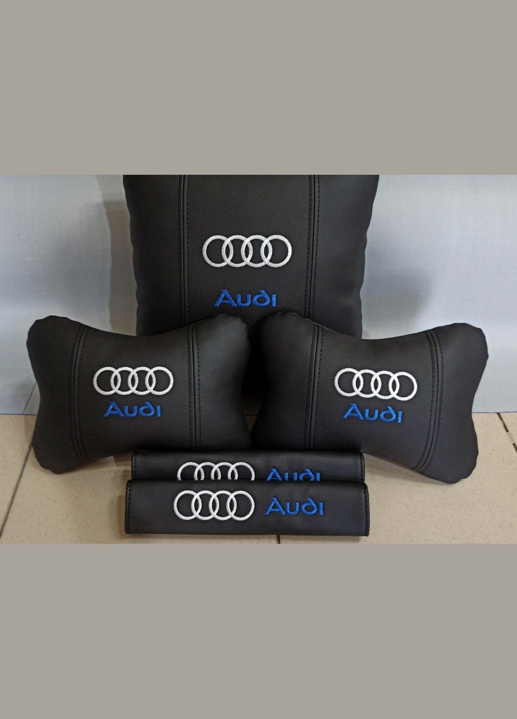 Автоподушка на підголовник в авто (1 шт) - 037 Audi (340489853)