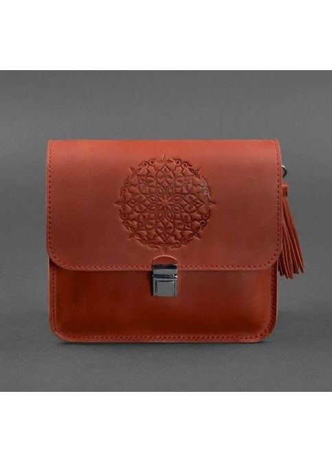 Сумка кросс-боди через плечо из натуральной кожи женская для документов и для телефона маленькая Красный 40147 BlankNote (361970396)