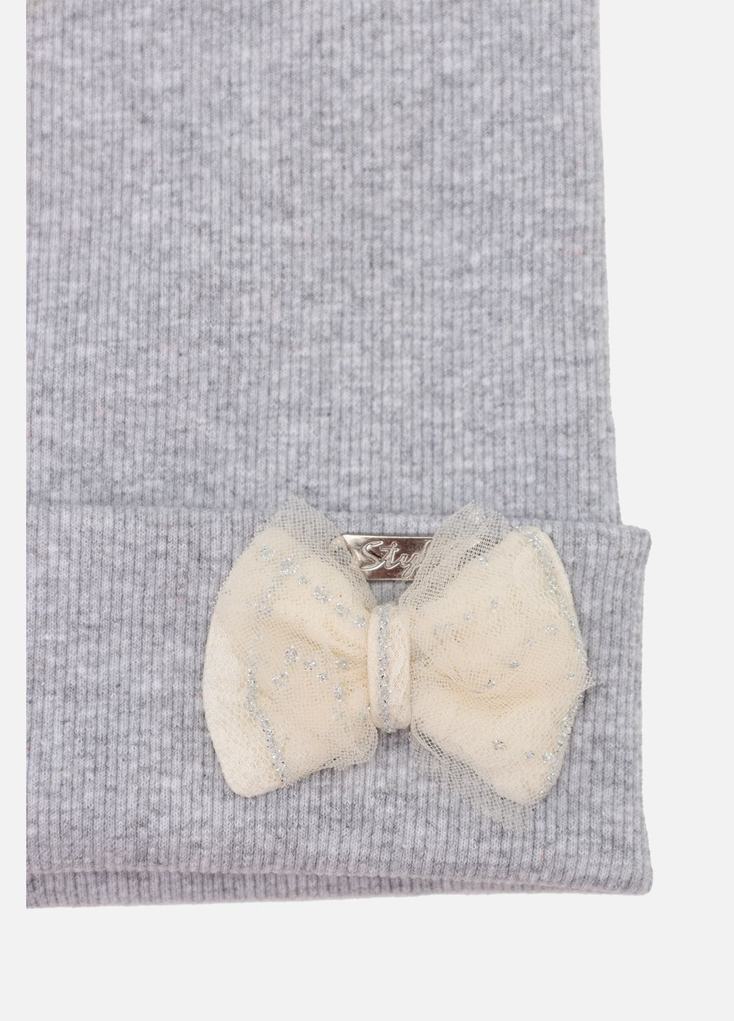 Шапка для девочки цвет серый CB-00271734 Yuki (321997067)