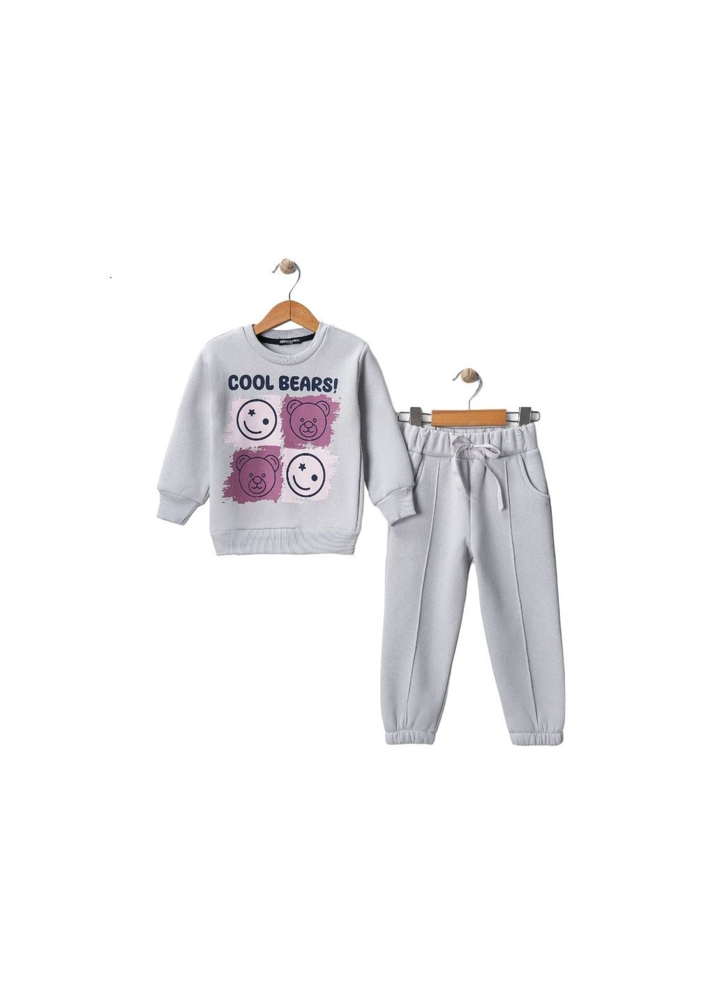 Сірий демісезонний дитячий утеплений костюм,, на 3,5,6 років Kids