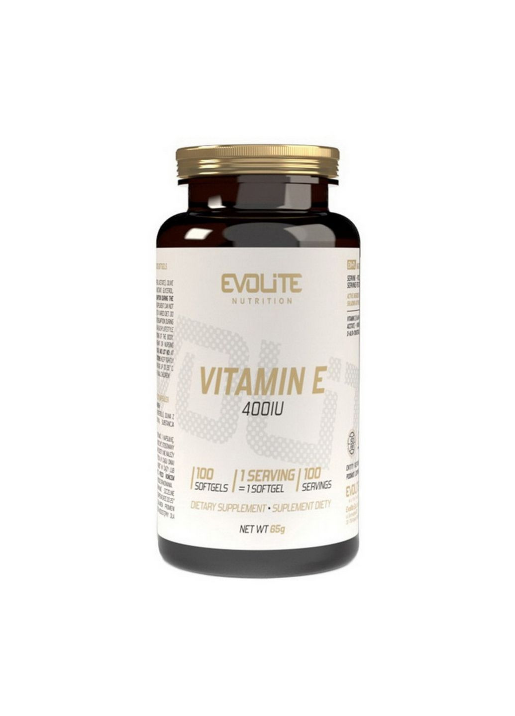 Витамины и минералы Vitamin E 400 IU, 100 капсул Evolite Nutrition (293339498)