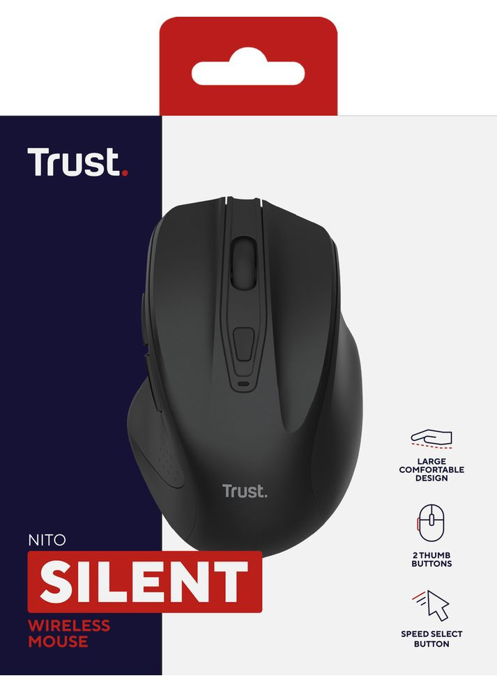 Миша Nito Silent, WL, чорний Trust (365749113)
