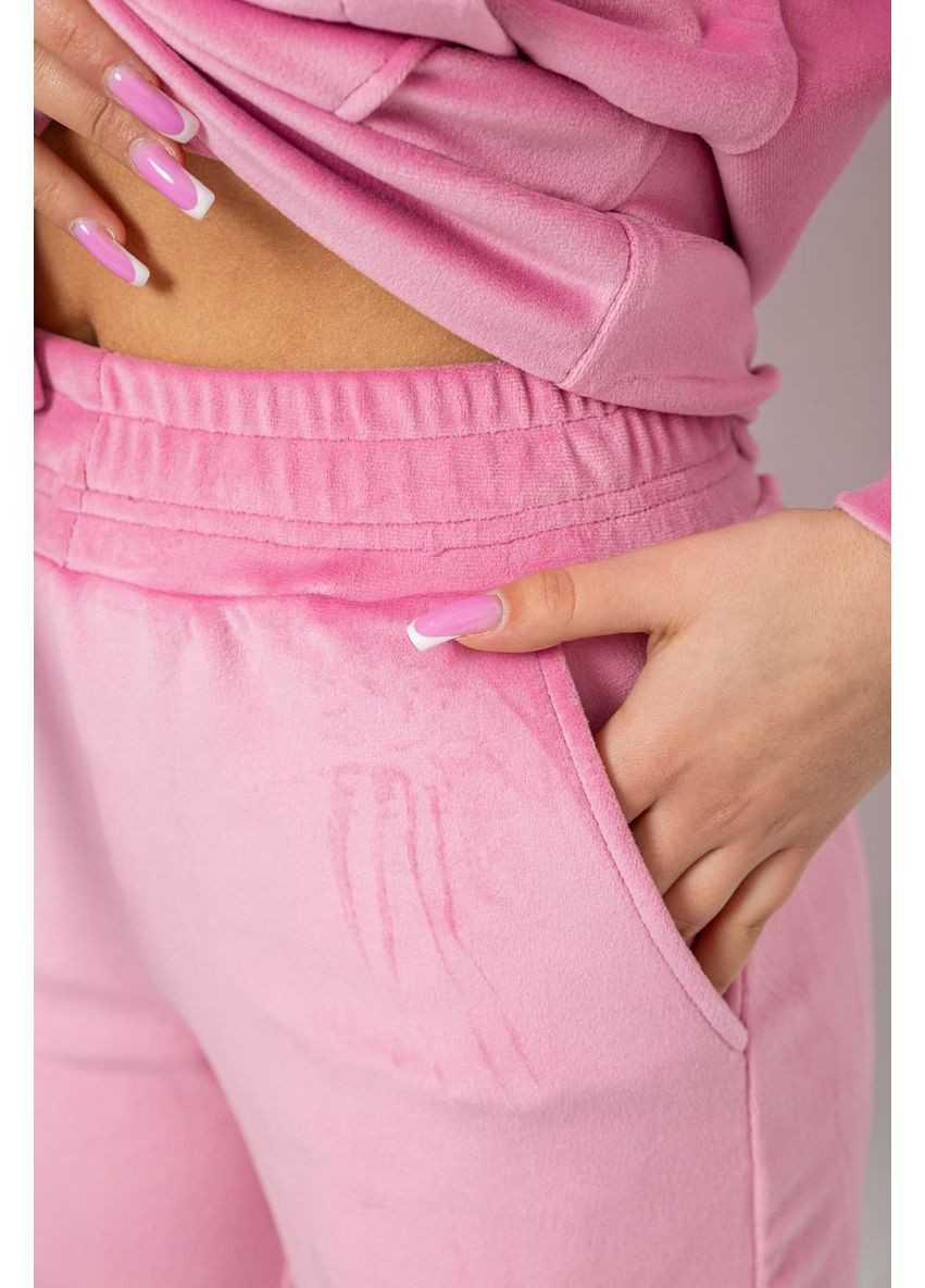 Спортивний костюм жіночий велюровий, колір рожевий, 177R022-1 Ager (365593518)