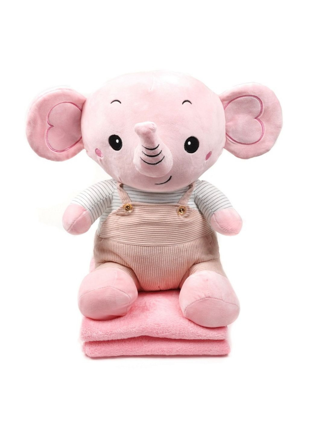 Іграшка плед подушка 3в1 Рожевий Слоник висота 50 см More Розовый Слоник (315347825)