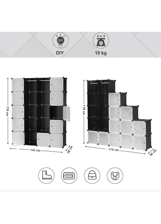 Модульный шкаф Modern New с полками для одежды Leobert (361951512)