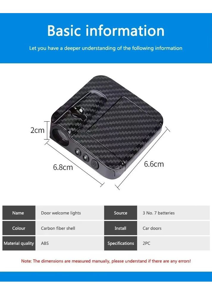 Светодиодный проектор дверей «Крылья Ангела», беспроводной, 2шт. No Brand (365779847)