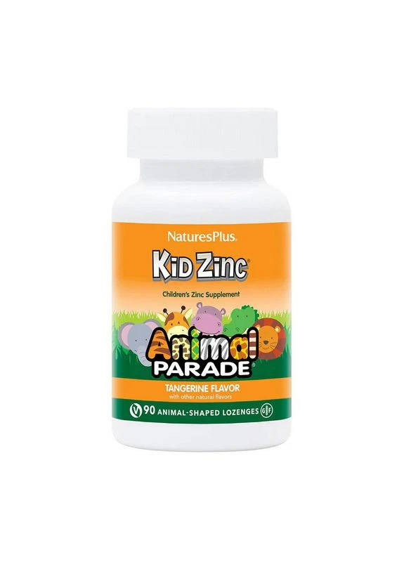Natures Plus Animal Parade Kid Zinc (90 жувальних цукерок у формі тварин, мандарин) Nature's Plus (395935627)