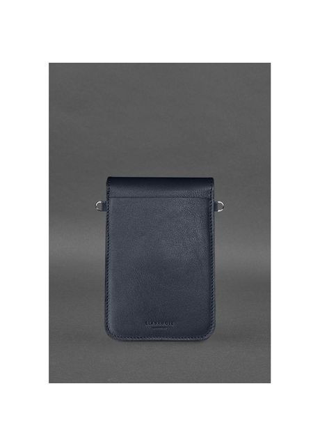 Сумка клатч через плече із натуральної шкіри жіноча для телефону маленька Синій 40139 BlankNote (361970379)