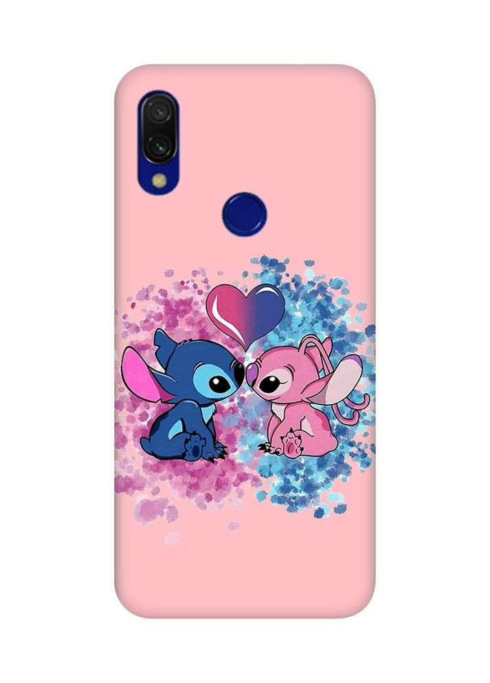 Матовый чехол на Xiaomi Redmi 7 Стич и Ангел (принт 391) Creative (360666233)