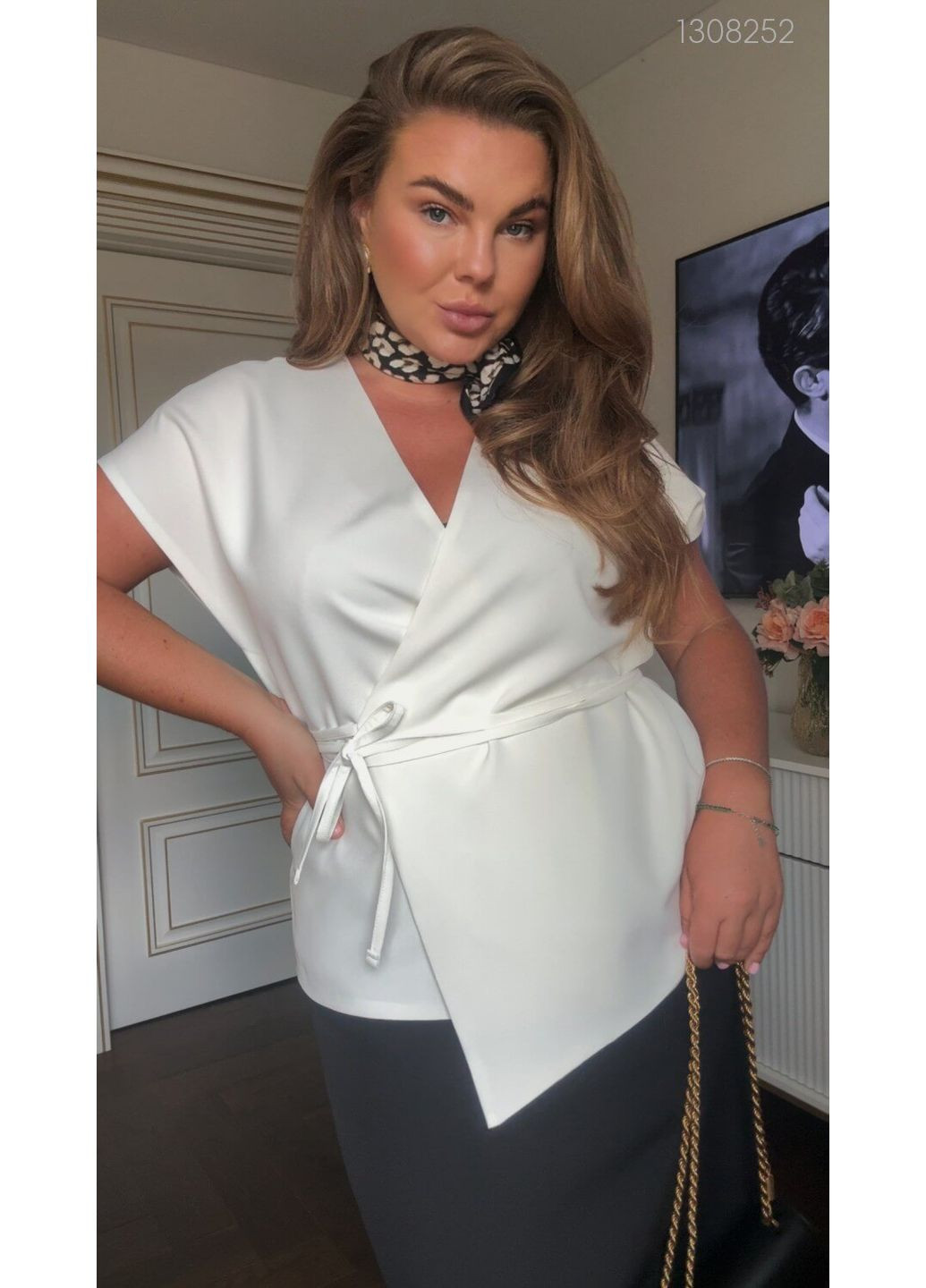 Жакет жилет №4-у (білий) 1308252 Peony (361676977)