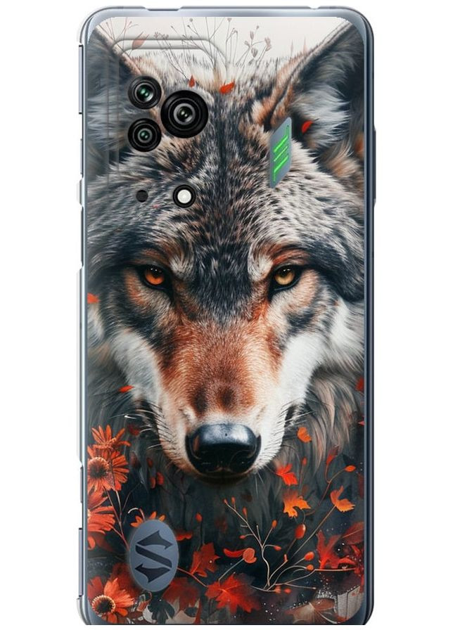 Силіконовий чохол 'Wolf and flowers' для Endorphone Xiaomi Black Shark 5 (285786889)