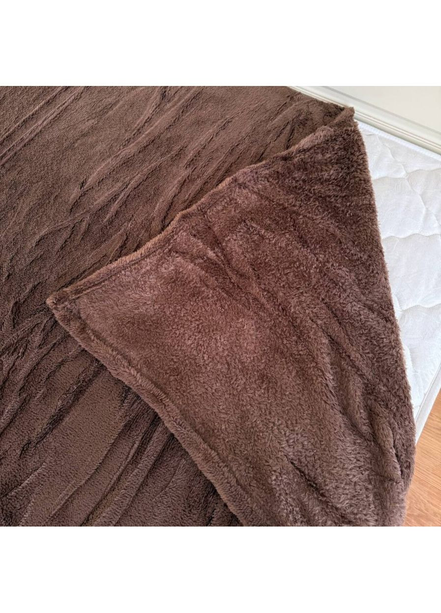Плед-покривало флісовий півтораспальний 150х200 коричневий ODN7 Colorful Home (366959088)