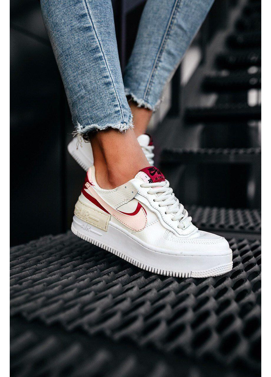 Белые демисезонные кроссовки мужские nike air force 1 shadow phantom найк аир форс 1 премиум No Brand