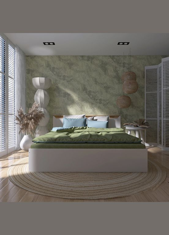 Ліжко двоспальне Нордік-1400 (щит ДСП під матрац) 140х200 см (EVR-5551) Еверест (311684343)