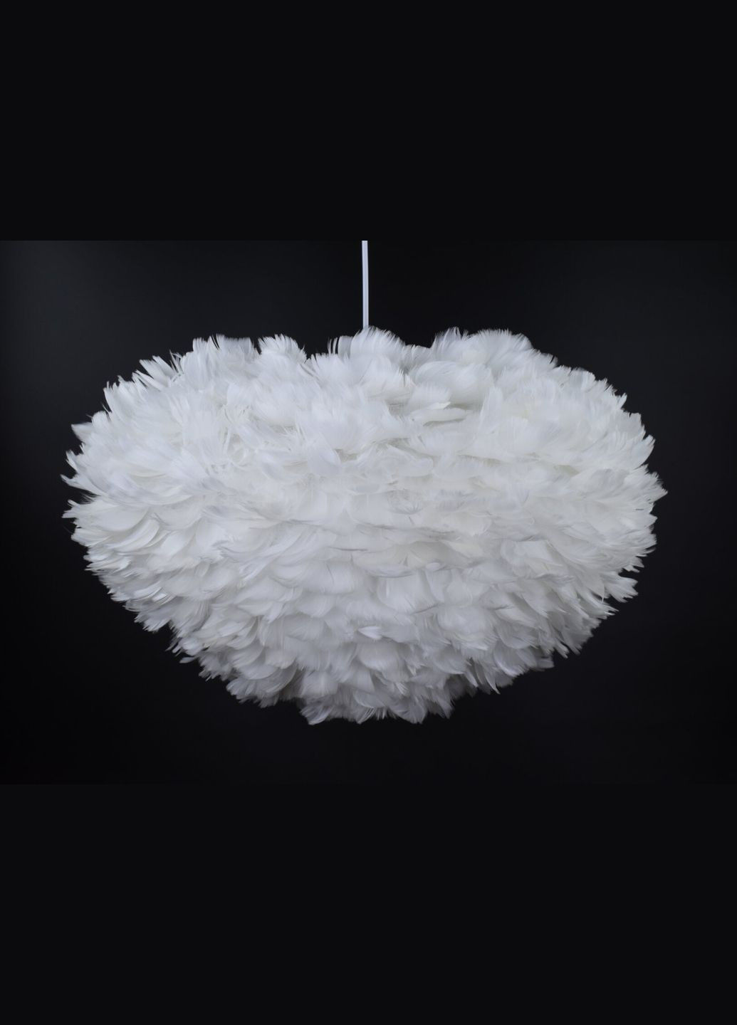 Люстра подвесная с перьями на 3 лампочки 26705 Белый 40-120х60х60 см. Sunnysky (365726892)