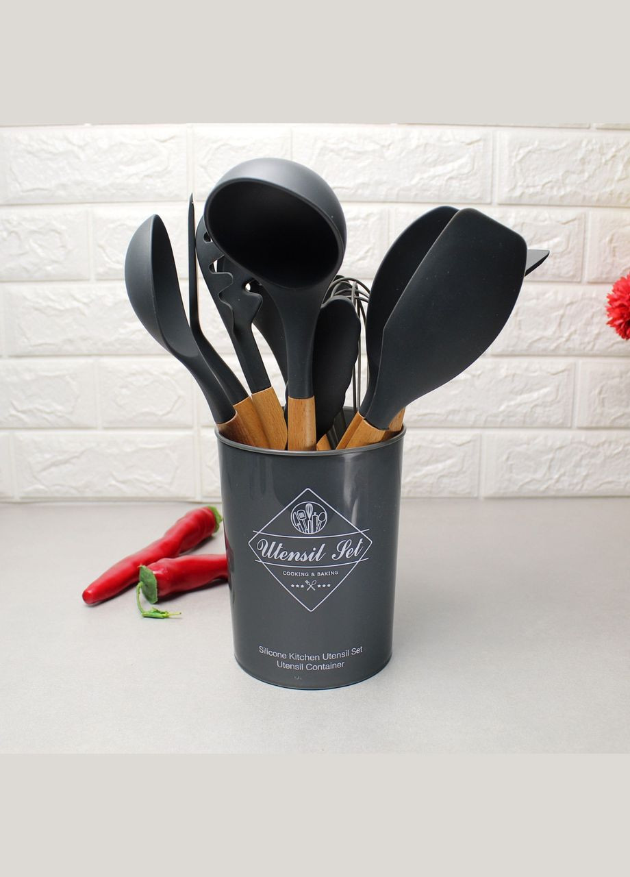 Набор кухонных принадлежностей 12 предметов графитового цвета Kitchen Set Kitchen Art (303210890)