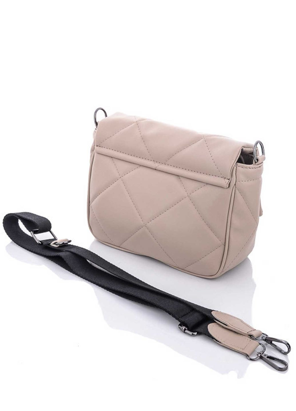 Женская сумка Роуз бежевая экокожа молодежная сумка с магнитом и молнией 2 отделения ProDobro (367267018)