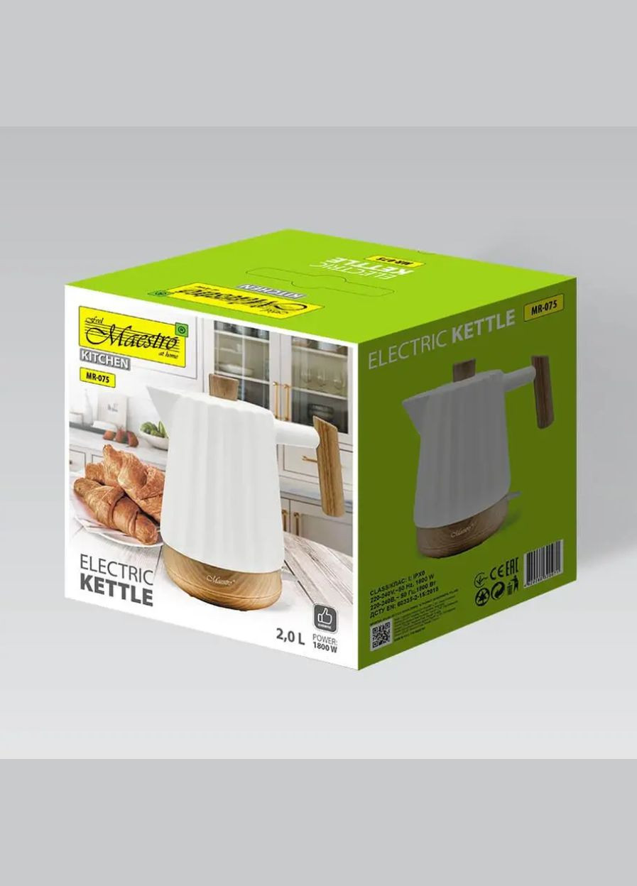 Электрочайник керамический 2л (MR-075) 1800 Вт Maestro (323653078)