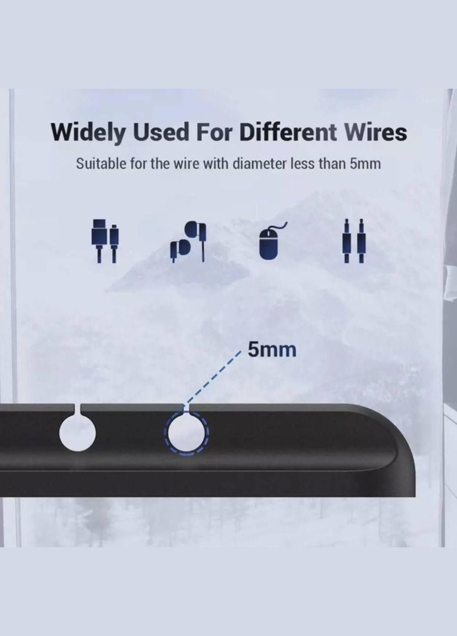 Организатор кабеля клипса - держатель кабеля 1 шт на 7 проводов Черный CHOICE (349844302)